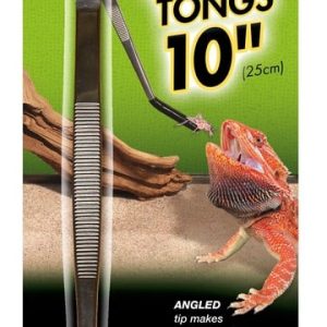 ZooMed Angled Stainless Steel Feeding Tongs 10 inch
