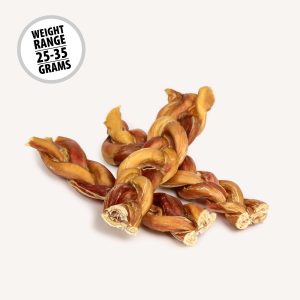Braided Bully Stick Dog Treat (Per Piece)